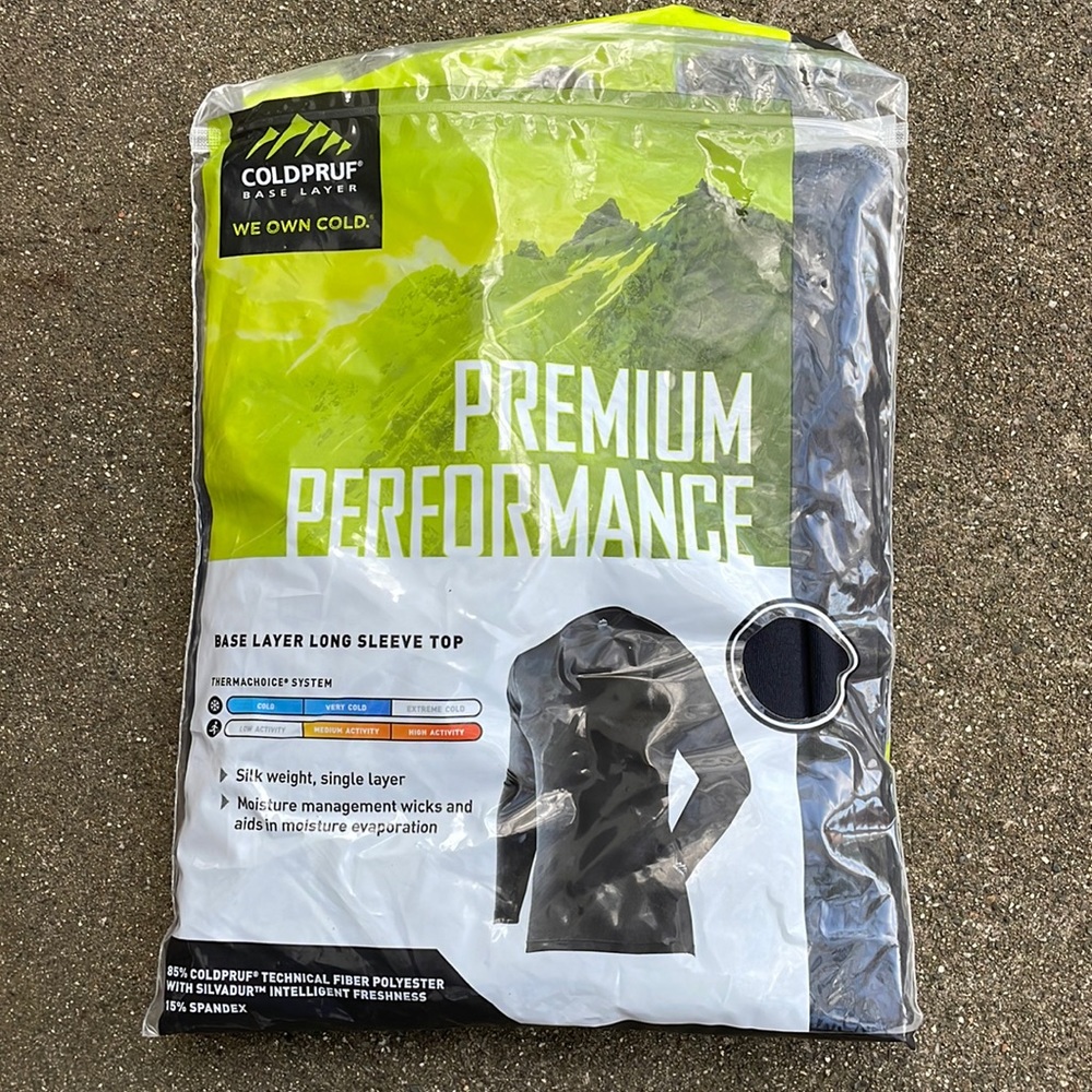 SOLD! COLDPRUF Base Layer Long Sleeve Shirt Men's 2XL Black Stretch Pullover